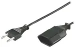 Deltaco Wentronic Goobay Euro ilgintuvas, 3 m, juodas &ndash; euro ki&scaron;tukas (C tipas, CEE 7/16) > euro lizdas (C tipas, CEE 7/16) (50508)