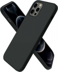 Reach Dėklas Liquid Silicone 1.5mm Apple iPhone 12, juodas