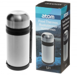 Metalinis termosas maistui Atom 1.2L, nerūdijančio plieno