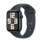 I&scaron;manusis laikrodis Apple Watch SE GPS + Cellular 44mm Midnight Aliuminio dėklas su Midnight Sport Band - M/L