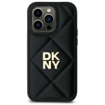 DKNY DKHCP14SPQDSLK Apple iPhone 14 6.1" dėklas telefonui juodos spalvos Quilted Stack Logo