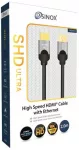 Sinox Beslag Sinox SHD HDMI kabelis 8K60Hz+E. 2m. Juodas, 2 m, HDMI Type A (Standard), HDMI Type A (Standard), 48 Gbit/s, Juodas