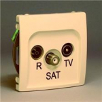Kontakt-Simon BAZINIS MODUCIASRTV / SAT antenA lizdas smėlio spalvos - BMZAR- SAT10 / P.01 / 12