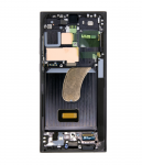 Dėklas LCD ekranas + jutiklinis blokas + priekinis dangtelis Samsung S918 Galaxy S23 Ultra Phantom Juodas (pakeitimų paketas)