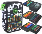 Cool Pack Forminis trijų skyrių penalas su priedais CoolPack Jumper 3 Game over F067679
