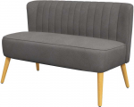 HOMCOM Dvivietė sofa iki 150 kg, tamsiai pilka, 117 x 56,5 x 77 cm