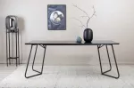 Venture Design Valgomojo stalas, Petra, 75x190x90 cm, Juodas