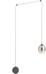Sieninis &scaron;viestuvas 6W LED sieninis/pakabinamas &scaron;viestuvas KHADI, juodos/dūmų sp., 3000K, 01-3484