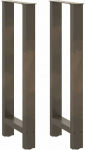 Baro stalo kojos, 2 vnt., 50x(100-101) cm, natūralus plienas