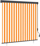 Lauko roletas, baltos ir oranžinės spalvų, 160x250cm