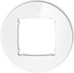 Karlik Elektrotechnik 0-0-IRSO-1 ICON Universalus vienas apvalus rėmas - stiklo efektas (rėmas: baltas dugnas: baltas) 0-0-IRSO-1