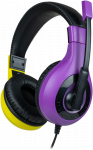 Big Ben &bdquo;BigBen&ldquo; interaktyvios stereo žaidimų ausinės V1 &ndash; violetinė + geltona (jungiklis)