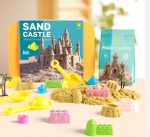 Km Magi&scaron;kas kinetinis smėlis pilis su formelėmis 3kg