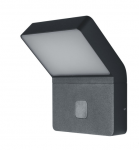 11,5W LED sieninis &scaron;viestuvas ENDURA STYLE WALL WIDE, su judesio davikliu, tamsiai pilkas, 3000K