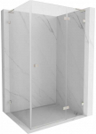 Du&scaron;o kabina Mexen Lunar L, de&scaron;inė, 85 x 80 cm, transparent/brushed nickel