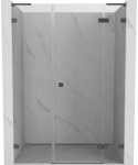 Du&scaron;o durys Mexen Lunar L, de&scaron;inė, 130 cm, transparent/gun metal
