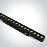 18W LED &scaron;viestuvas į magnetines sistemas MINI/MIDI, juodas, 3000/4000K, 48V, 50&deg;, 42112BAL/B/V