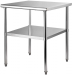 Nerūdijančio plieno virtuvės stalas 76x76x91cm, 363kg, komercinis, gamybinis, maisto ruo&scaron;imui