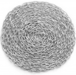 Anglinio plieno grandinė, cinkuota, 6 mm x 30.48 m, 698 kg keliamoji galia, įrodyta ritininė grandinė, anglinio plieno grandinės stropas