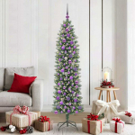Dirbtinis lieknas Kalėdų medis su 300 LED Žalia ir balta 180 cm