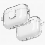 &bdquo;Uniq Glase Pro&ldquo; dėklas, skirtas &bdquo;AirPods Pro 3&ldquo; &ndash; su užraktu &ndash; permatomas