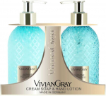 Set Vivian Gray: Gemstone, Jasmine & Patchouli, Cleansing, Liquid Soap, 300 ml + Gemstone, Jasmine & Patchouli, Hydrating, Hand Lotion, 300 ml