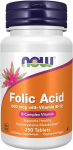 Now Foods Now Folic Acid with vitamin B12 800 mcg 250 tabl.