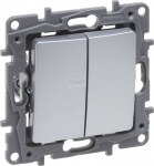 Legrand 762102 Niloe Selection dvigubas laiptų jungiklis 10AX aliuminis 762102
