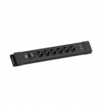 BACHMANN CONNECTUS 6xCEE7/3, 1xjungiklis 1xUSB A/C 22W 2.0m CEE7/7 Juoda