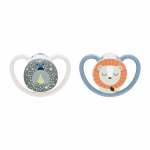 NUK Soother Perfect Match Air Night FIREFLY/LION 0-6m 2pc, 0-6 m
