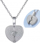 Kaklo papuo&scaron;alas , grandinėlė , Sidabrinis heart