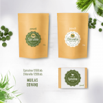 Powdi Rinkinys: Spirulina 1200 tab. + Chlorella 1200 tab. + muilas dovanų &ndash; detoksikacijai, imunitetui ir odai