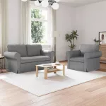 Sofa 2 pcs &Scaron;viesiai pilka Metalas