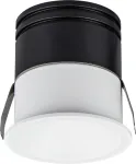 9W LED įleidžiamas &scaron;viestuvas, matinės baltos sp., 3000K, IP54, S350