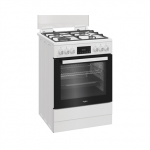Viryklė Whirlpool Cooker | W6G8LMSWW | Hob type Gas | Oven type Electric | Baltas | Plotis 60 cm | Gylis 60 cm | 72 L