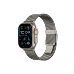&bdquo;AmazingThing&ldquo; titano auk&scaron;čiausios kokybės metalinis dirželis, skirtas &bdquo;Apple Watch&ldquo; 38/40/41/42/44/45/46/49 mm &ndash; sidabrinis