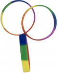 Diablo Picante Rainbow Silicone Bracelet - Adjustable LGBT Pride Colors