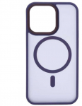 Dėklas Evelatus Apple iPhone 14 Pro Max Hybrid Case With MagSafe PC+TPU Deep Violetinė