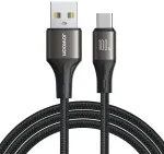 Joyroom SA25-AC6 duomenų perdavimo ir įkrovimo kabelis | USB-A į USB-C | 100 W | 1,2 m | juodas
