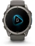 I&scaron;manusis laikrodis Garmin fēnix&reg; 9 &ndash; 51mm Titanas su akmenėlių pilkos spalvos silikoniniu dirželiu 010-04763-01