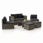 Sofa Juskys Poilsio komplektas Salou, pilkas