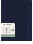 Moleskine Savaitinis kalendorius 2027, 12M, XL, 19x25cm, kieti vir&scaron;eliai, safyro mėlyna (MS-9279639)