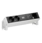 Maitinimo juosta Bachmann DESK 2, 2 lizdai, 1x USB-C modulis 65 W, 0,2 m, balta