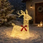 3D Kalėdų elnias LOVIISA 140 LED &Scaron;ilta balta 55 x 22 x 63 cm