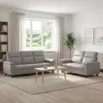 Sofa Sofos komplektas 2 vnt. Debesų pilka Audinys