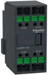 Schneider Pagalbinių kontaktų blokas TeSys Deca 1NO+1NC, tvirtinamas priekyje, snap-in gnybtai (LADN11A)