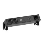 Bachmann DESK2 2x CEE7/3, 1x USB C/C 100 W, 1x CM 1,0 m RAL9005 (19.07.7331)