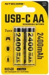 Nitecore NH2400 2400mAh USB-C įkraunamos AA baterijos, 2 vnt.