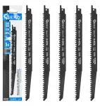 Geko Bimetaliniai pjūkleliai medienai, skirtoje &scaron;abaliniam pjūklui, 240 mm 5 TPI 5 vnt. (20/80) (5901477198625)