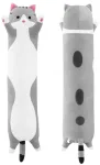 Pliu&scaron;inis žaislas - pagalvė katinas, 70 cm, pilkas